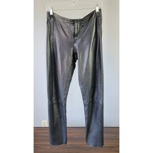 BANANA REPUBLIC // black super soft lamb leather lined leather pants